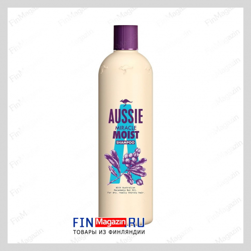 Шампунь для сухих волос с маслом макадамии Aussie Miracle Moist 500 мл