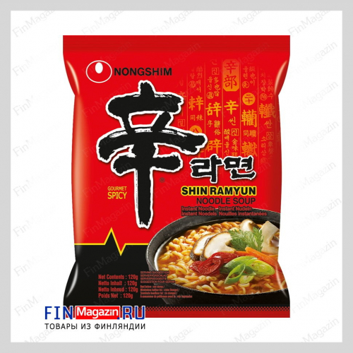 Корейская огненная лапша Shin Ramyun Spicy 120 гр