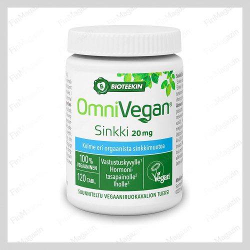 Цинк для иммунитета OmniVegan Bioteekin 20 мг 120 табл