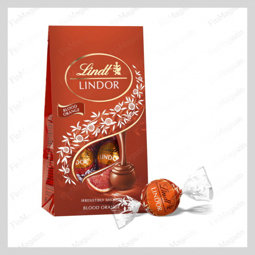 Шоколадные конфеты Lindt LINDOR Blood Orange с красным апельсином 137 гр