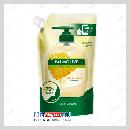 Жидкое мыло Palmolive Naturals (молоко, мед) 500 мл, мягкая упаковка