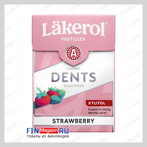 Пастилки (клубника со сливками) Lakerol Dents 85 гр