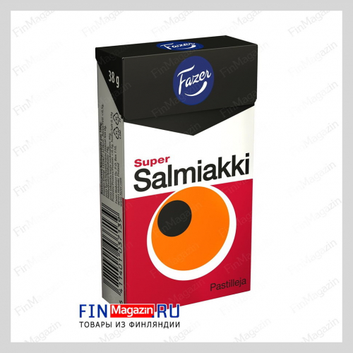 Пастики с салмиаком Super Salmiakki Fazer 38 гр