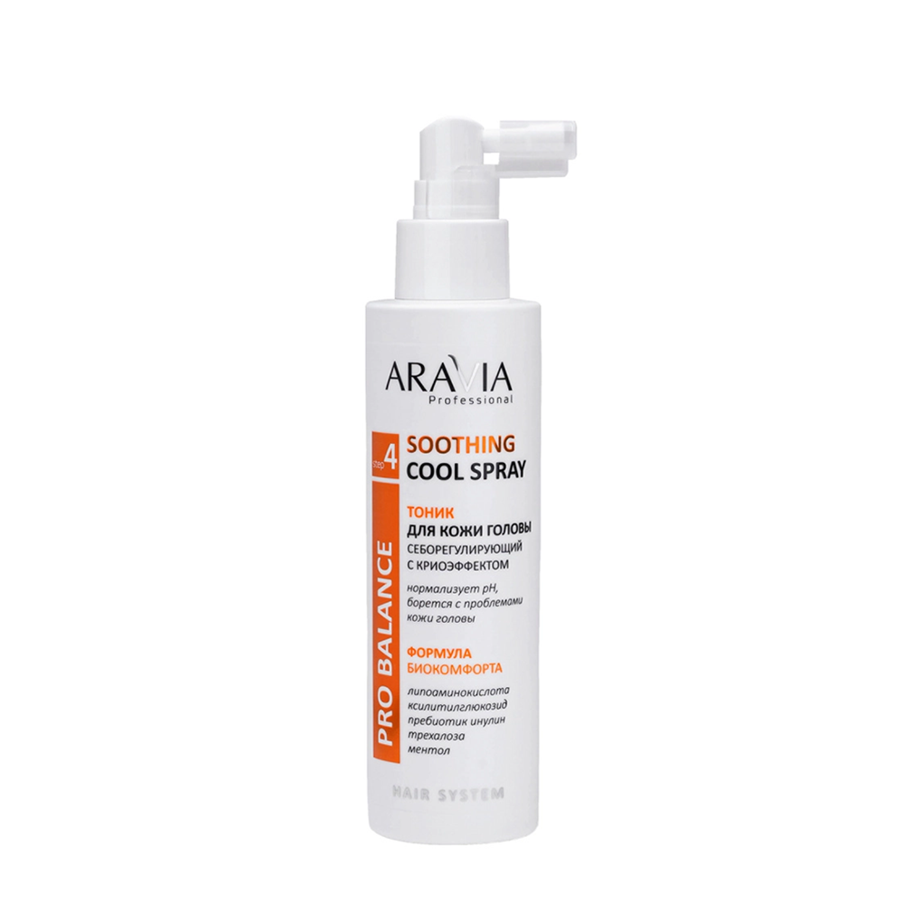 ARAVIA Тоник для кожи головы себорегулирующий с криоэффектом Soothing Cool Spray, 150 мл