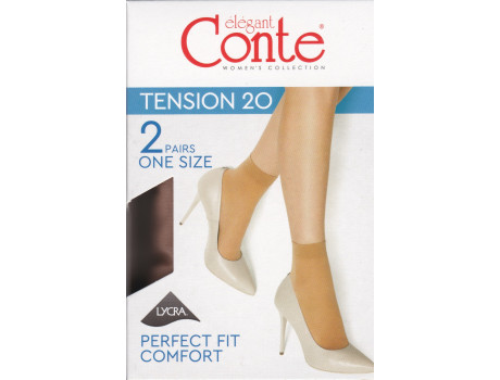 Носки женские Conte однотонные капроновые Tension 20