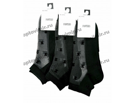 Носки женские Naris короткие черные сетка WT82