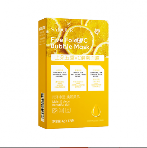 SADOER Очищающая кислородная пузырьковая маска в саше Five Fold VC  Bubbles Mask 12*4гр.