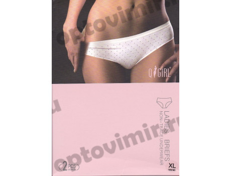 Трусы женские QGirl бесшовные в горошек 5927