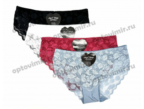 Трусы женские Angel Wings кружевные высокие D388