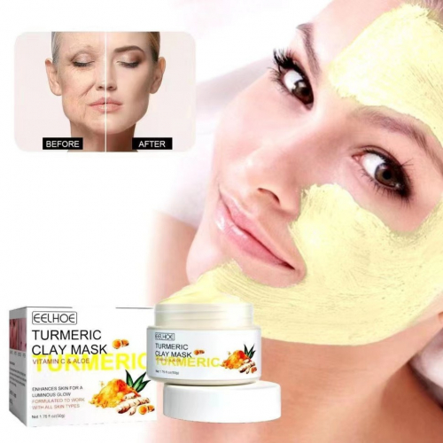 EELHOE Очищающая глиняная маска  для лица с куркумой  TURMERIC CLAY MASK 50 гр