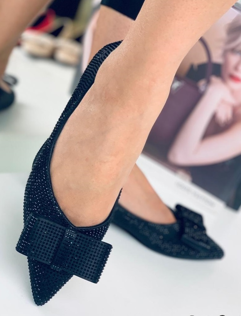 Море C131-1 Балетки женские чер текстиль+иск кожа