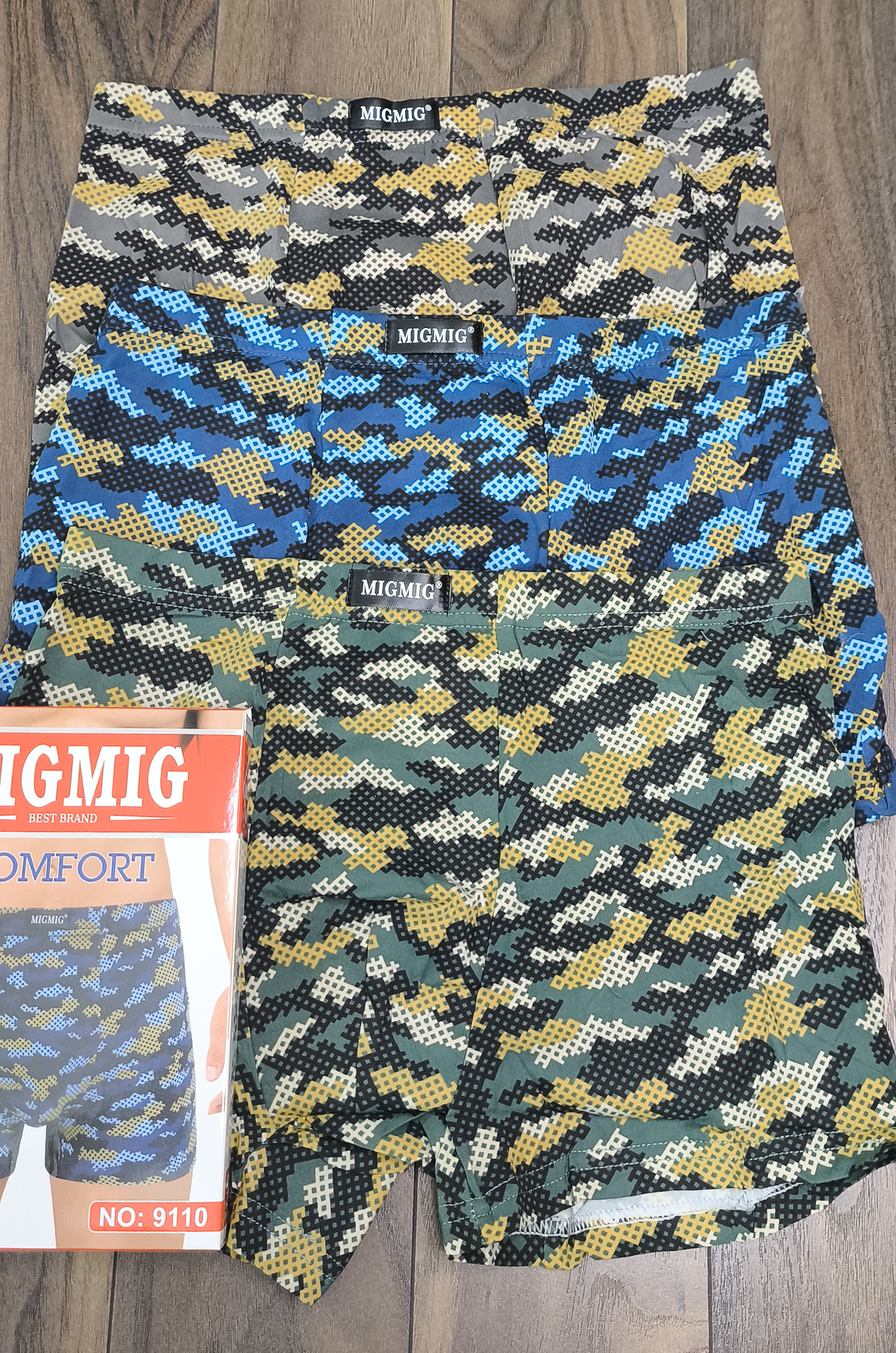 Боксеры мужские 9110 (цвета в ассортименте)