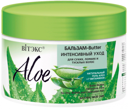 Витэкс Aloe +7 Витаминов Бальзам-Butter Интенс. уход д/сух.,ломк. и тусклых волос (Б-300мл).14