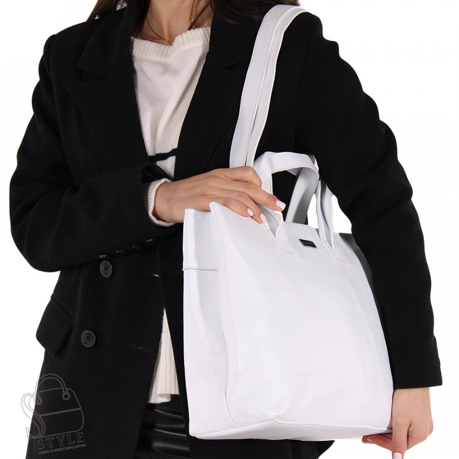 Сумка женская кожаная 98082 white Velina Fabbiano-Safenta/30