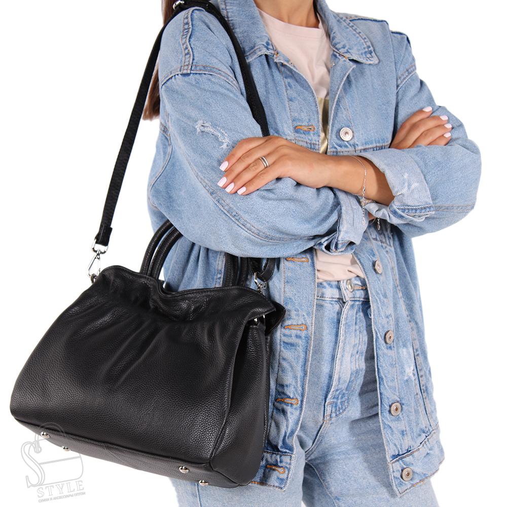 Сумка женская кожаная 8506VG black Vitelli Grassi
