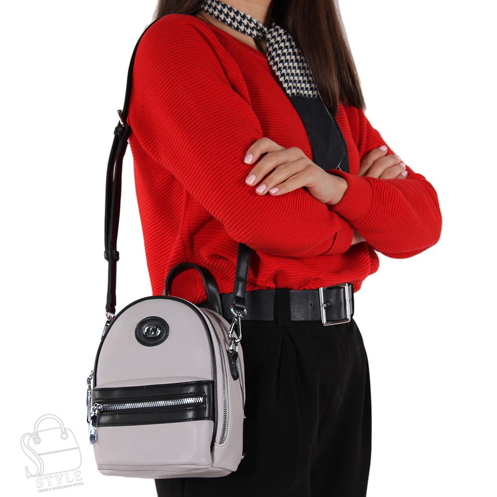 Рюкзак женский 69140 gray Velina Fabbiano-Safenta/30 в Новосибирске