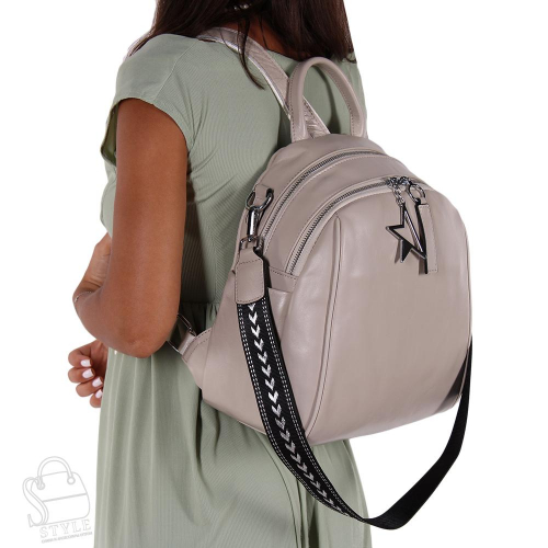 Рюкзак женский кожаный 5516VG beige Vitelli Grassi