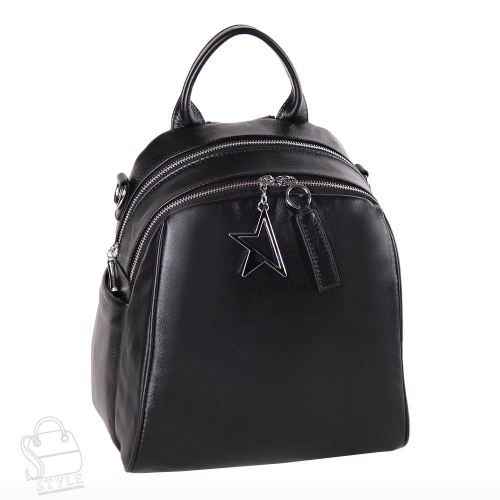 Рюкзак женский кожаный 5516VG black Vitelli Grassi