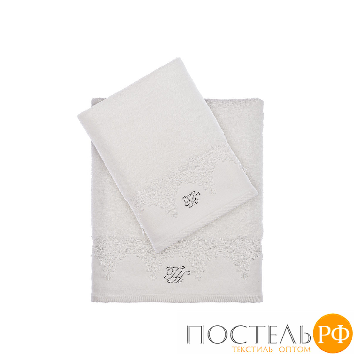 T1210T10111180 Полотенце Tivolyo home JULIET кремовый 50X100