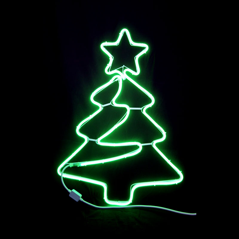 Ёлочка неоновая уличная 3 м зелёная
