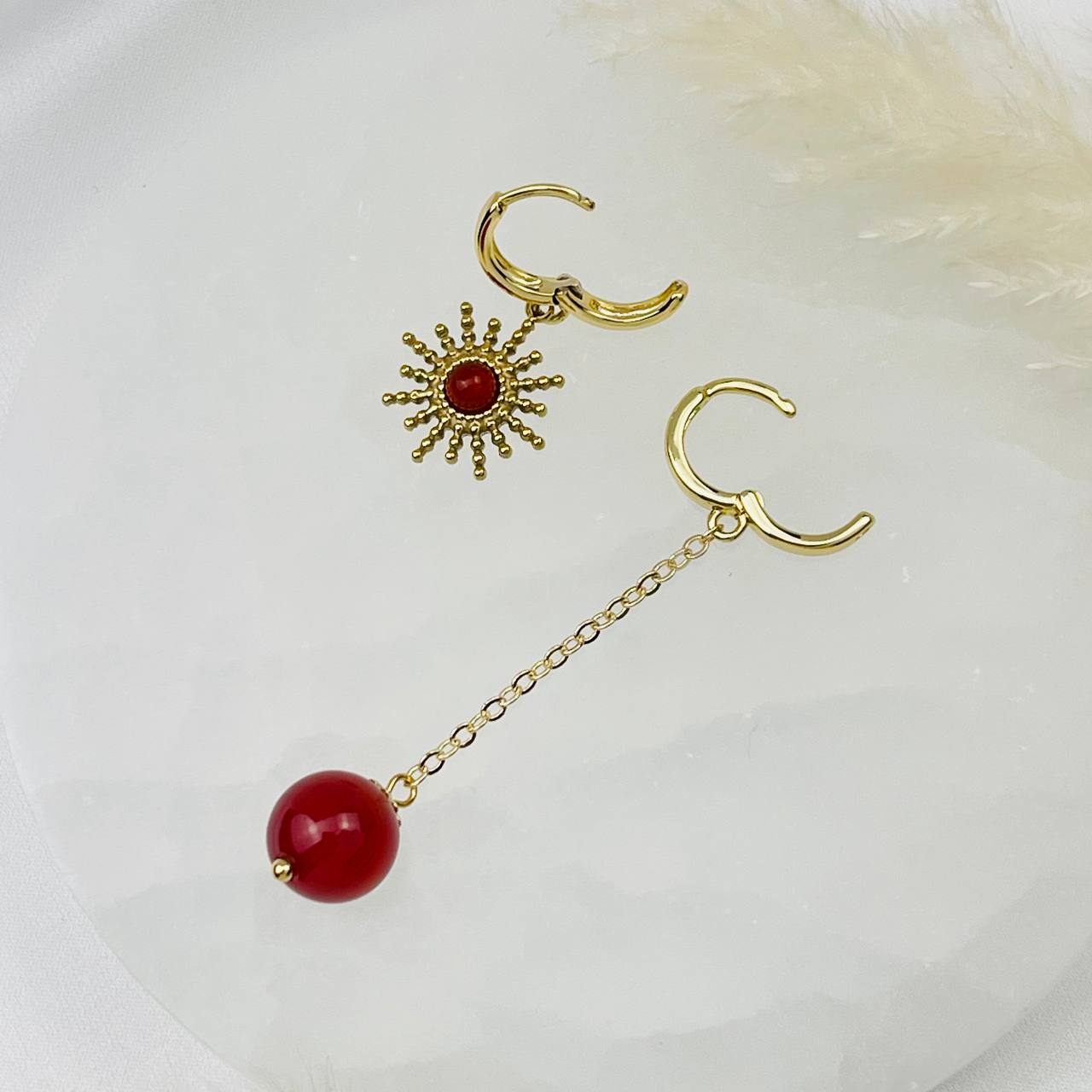 Радуга Самоцветов Серьги из Сердолика