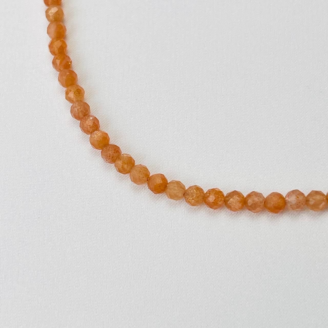 Радуга Самоцветов Бусы из Солнечного и Лунного камня