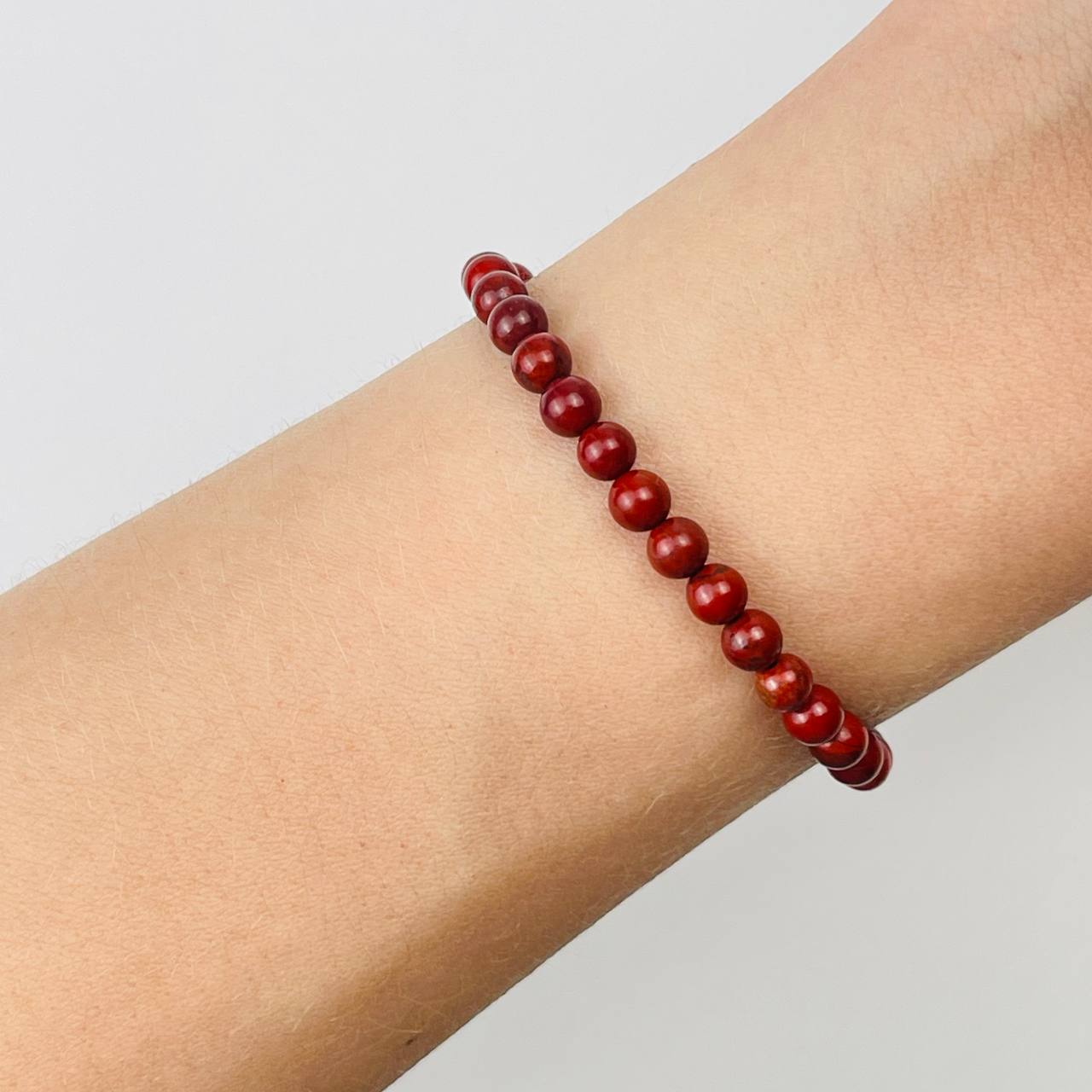 Радуга Самоцветов Браслет из кирпичной Яшмы