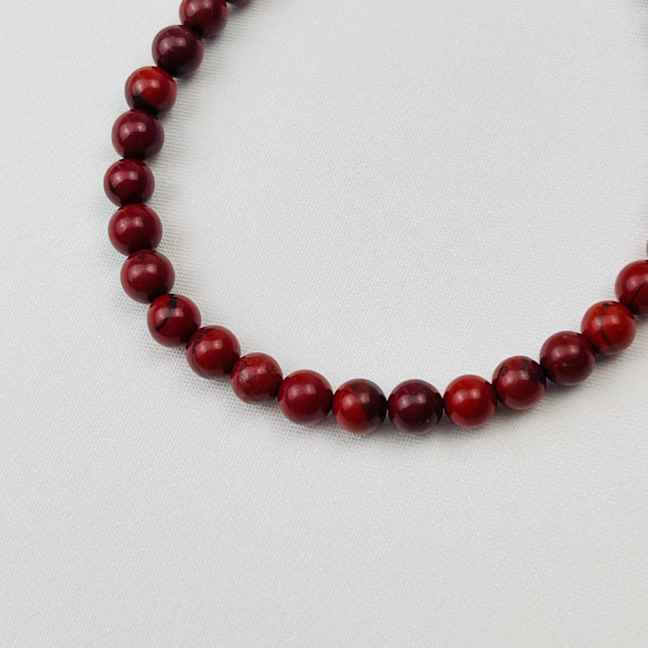 Радуга Самоцветов Браслет из кирпичной Яшмы