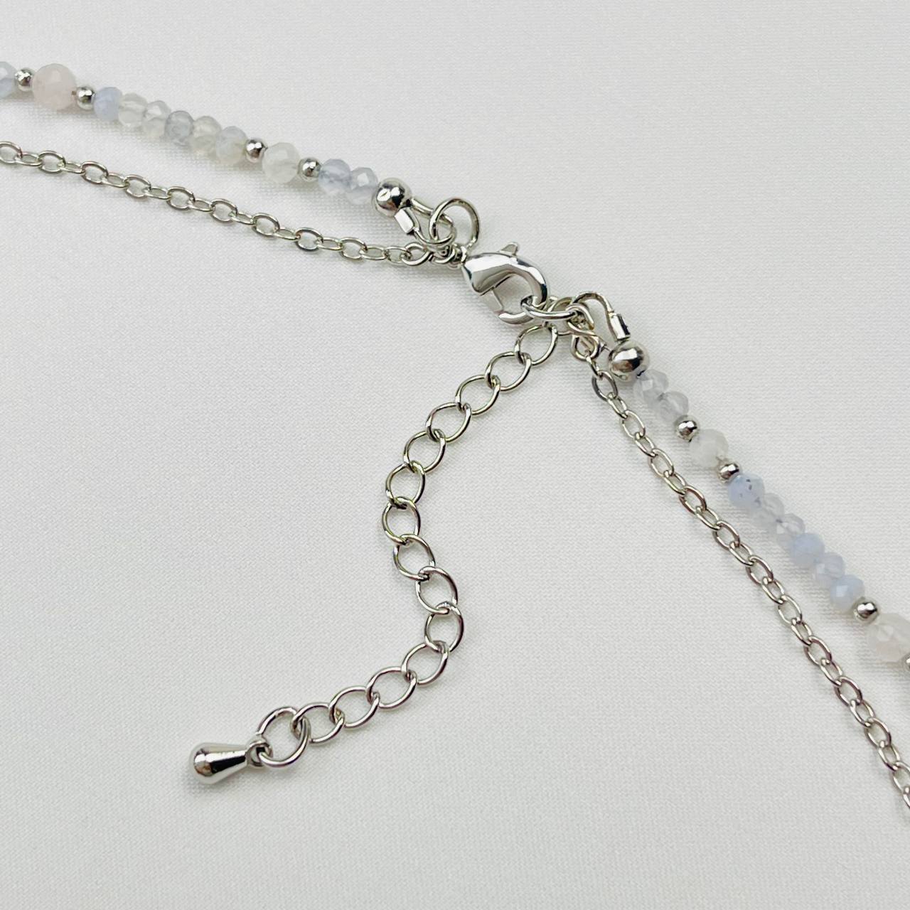 Радуга Самоцветов Колье двойное из Голубого агата