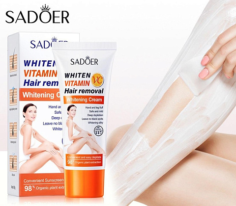 Крем для удаления волос SADOER WHITEN VITAMIN Hair removal 60гр