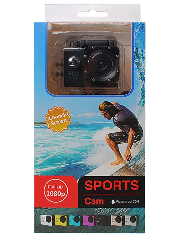 Экшн-камера 1080p 2.0-inch Screen SPORTS CAM