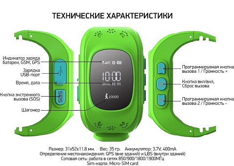 Часы с телефоном  Q50 без GPS