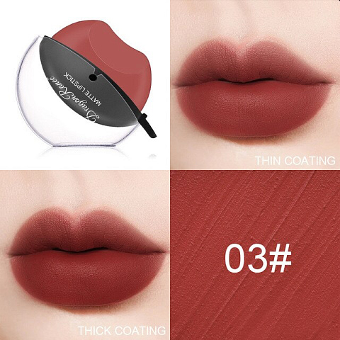 Матовая помада для губ Dragon Ranee Matte Lipstick (Оттенок 03)