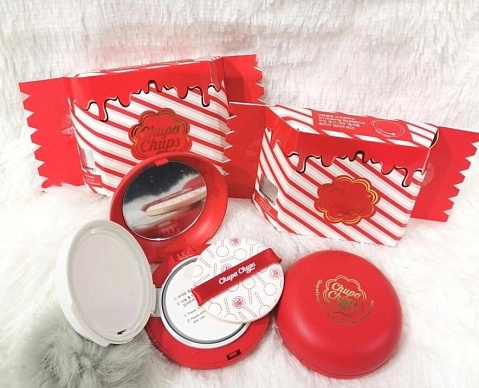 Тональная основа-кушон Chupa Chups Candy Glow Cushion Strawberry SPF 50+ / PA++++ 14гр