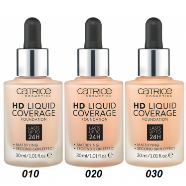 Тональная основа HD Liquid Coverage Foundation Catrice (тон 020)