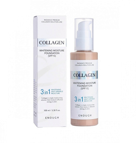 Тональный крем с коллагеном SPF 15 тон 21 COLLAGEN 3 in 1, 100ml