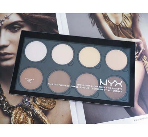 Палитра для контуринга лица NYX Highlight & Contour Pro Palette 8 цветов