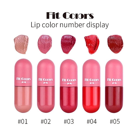 FIT COLORS Набор помад 5шт Matte Lip Gloss Sets