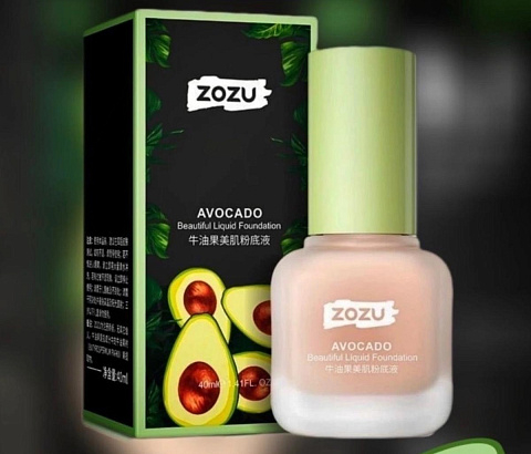 ZOZU Тональный крем для лица AVOCADO Beautiful Liquid Foundation (оттенок 02) 40 мл