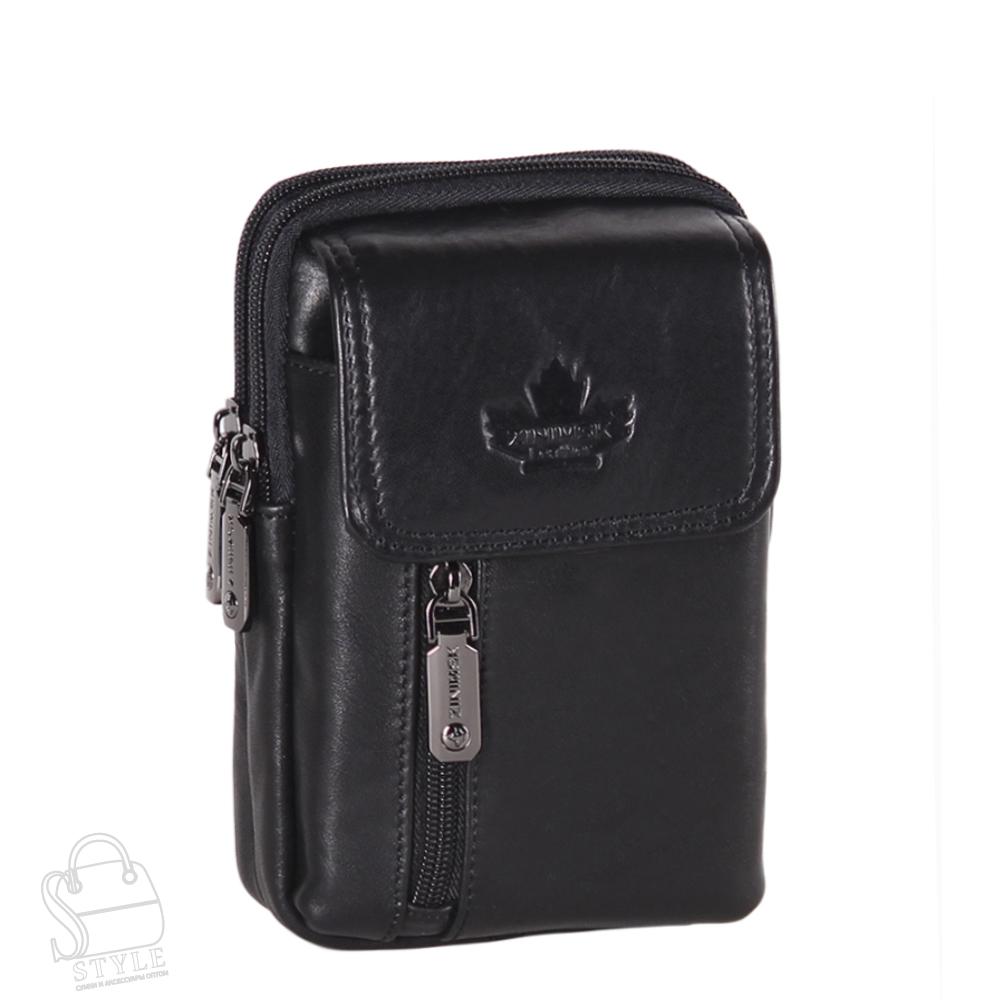 Сумка мужская кожаная 32717Z black Zinimsk