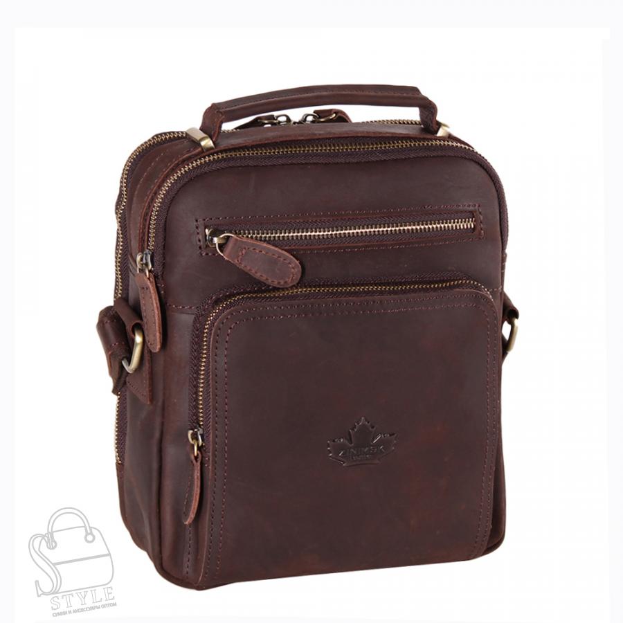 Сумка мужская кожаная 35702Z d.brown Zinimsk в Новосибирске
