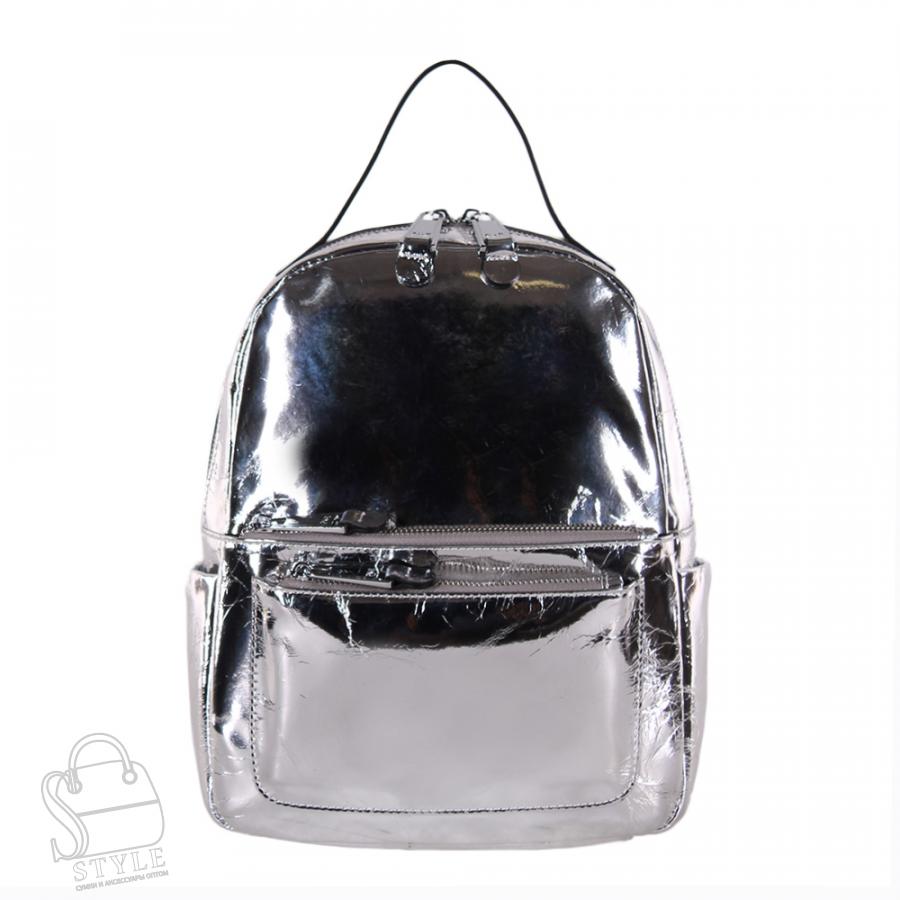 Рюкзак женский кожаный 21032 silver Polina&Eiterou