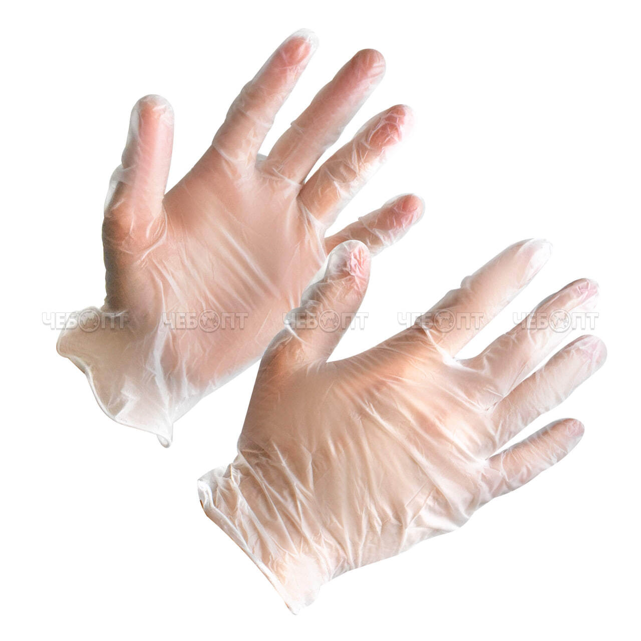 Перчатки виниловые (из полимерной пленки) раз.