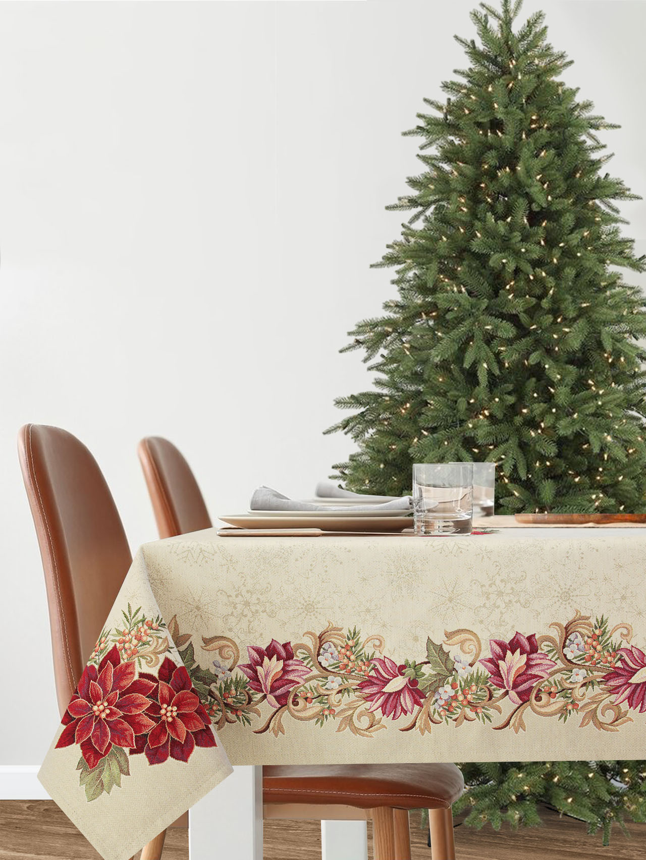 Галерея снежинок Скатерть 140х240 см 2310117 золото