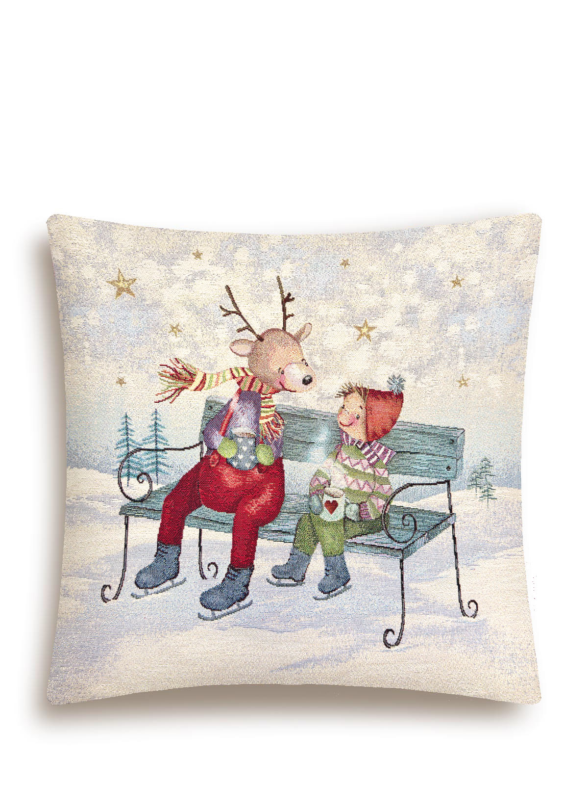 Праздник на севере Скамейка Наволочка 45х45 см золото 2413406 New