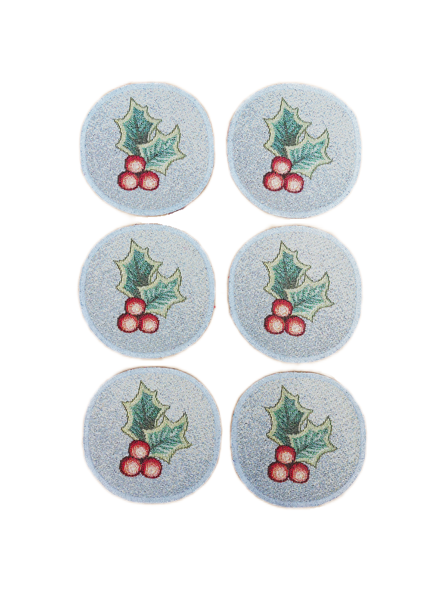 Новогодняя ярмарка Комплект салфеток 6шт д11 см БТ золото 2413320