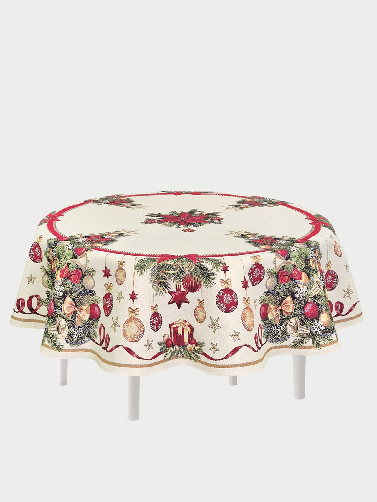 Новогодний пир Скатерть круг д180 см подгиб 2413808 New