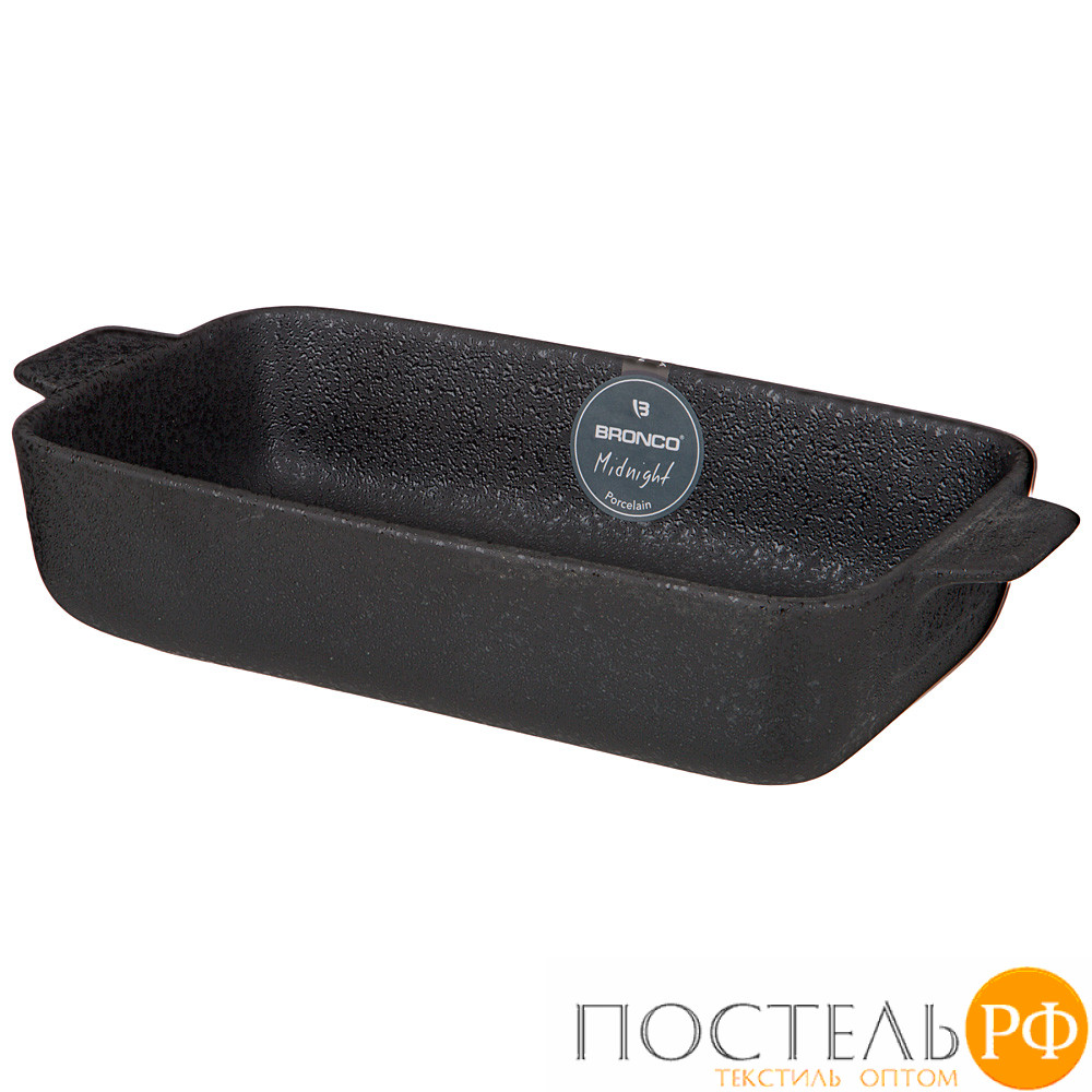 62-128 БЛЮДО ПРЯМОУГОЛЬНОЕ С РУЧКАМИ BRONCO MIDNIGHT 29*14*6 СМ (КОР=12ШТ.)