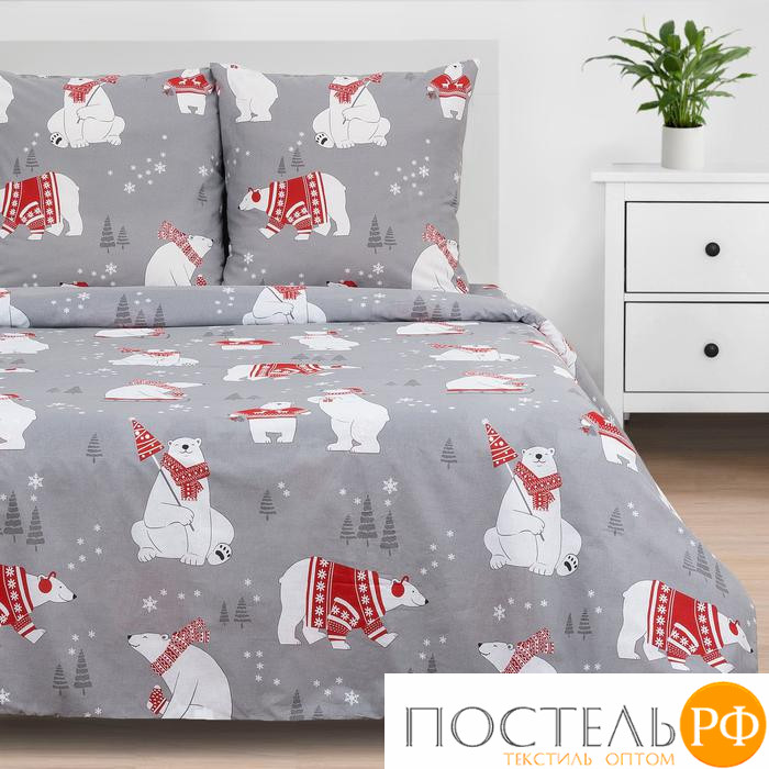 Постельное бельё Этель 2 сп «Зимние игры» 175*215 см, 200*220 см, 70*70 см -2 шт