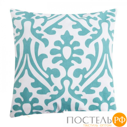 Наволочка декоративная 40х40 см, Monograms mint, 100% хлопок